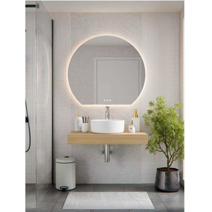 Miroir mural rond moderne à LED avec interrupteur tactile, garantie de 2 ans, support technique en ligne. - Product Image 5