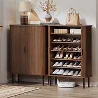 Meuble à chaussures en bois massif sur mesure pour entrée, salon, appartement, entrepôt et usage domestique – Design moderne, rangement facile