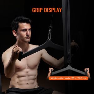 Accessorio per Lat Pulldown, Barra a V per Macchina a Cavi, Barra per Tricipiti per Allenamento della Schiena, Impugnatura Rivestita in Gomma per Palestra - Product Image 5