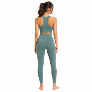 Women's High Waist Seamless Yoga Set With Sports Bra Breathable Workout Activewear Wholesale OEM ODM Manufacturer Factory - Product Image 2