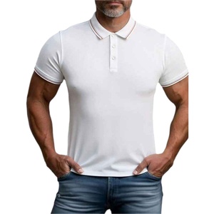 Fabricant en gros de chemises pour hommes en polyester de haute qualité, logo brodé personnalisé sur le devant, séchage rapide, motif uni pour chemises - Product Image 1