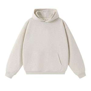 Sudadera con Capucha Extra Grande para Hombre, Color Sólido, 100% Poliéster, Felpa Francesa, Transpirable, Ropa Urbana Informal, para Otoño, Corte Regular - Product Image 1
