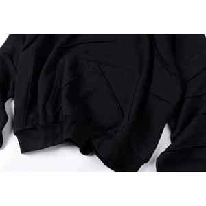 Sudadera con capucha de diseño retro americano con textura arrugada para hombre y mujer, de corte holgado, manga larga, estilo urbano. - Product Image 2