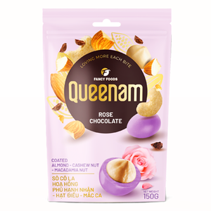 Vietnam Exotic Dragee Chocolate Snacks Candy HALAL OEM/ODM Rose Chocolate Coated Almond Cashew <b>Macadamia</b> <b>Nuts</b> 150G Global Ship - Product Image 1
