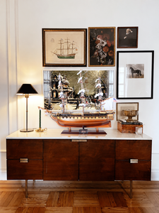 Maqueta de Barco de Madera de Cedro Pintada a Mano, Tamaño Mediano, USS Constitution, con Velas Completas - Decoración Histórica de la Marina de la Armada Estadounidense, Regalo - Product Image 6