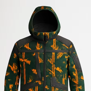 Sudadera con Capucha Profesional para Hombre, Antiarrugas, 100% Poliéster, Gruesa, Resistente, Táctica, con Estampado por Sublimación, Diseño Sólido - Product Image 1