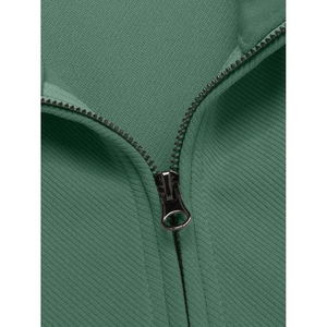 Men's Long Sleeve Quarter-<b>Zip</b> Slim-Fit Solid Color Knitted 100% Cotton Quick-Dry Soft Stretch Breathable Lightweight Casual - Product Image 6
