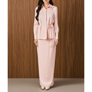 Jupe de travail élégante pour femme, taille haute, mi-longue en satin, prête à être expédiée, pour le bureau, tenue professionnelle, vente en gros - Product Image 6