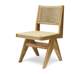 Outdoor Patio Furniture Set <b>with</b> Natural Teak <b>Dining</b> <b>Chairs</b> and Heavy Duty Wooden <b>Table</b> for Garden Entertainment - Product Image 1