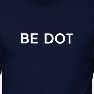 <b>Men's</b> O-Neck Long Sleeve Polyester Knitted Casual <b>Top</b> Breathable Solid White Text Navy Blue - Product Image 5