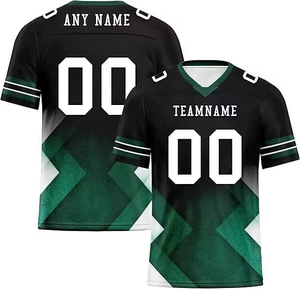 Camisetas de Fútbol Americano Personalizadas con Nombre de Equipo para Hombre, Camiseta de Fútbol 100% Poliéster de Malla con Cuello en V, Manga Corta, Tallas Grandes - Product Image 1