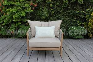 Contemporary Outdoor Rope <b>Sofa</b> Set With High-Density Foam Cushions For Villa Garden Patio Furniture <b>Waterproof</b> Design - Product Image 4