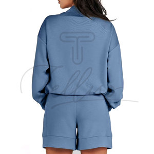 Women Two Piece <b>Set</b> Sweat Tracksuits High Quality Winter Season Casual Sweat Short and Hoodie <b>Set</b> Sweat Tracksuits for Women - Product Image 5