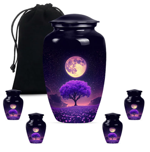 Urna Funeraria con Tema Lunar, Urna de Metal para Cenizas, Ataúd Conmemorativo, Color Personalizado, Urna Decorativa para Entierro de Adultos - Product Image 4