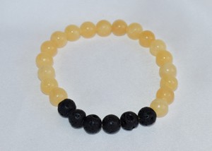 Premium Quality Lava Stone Diffuser Honey Calcite <b>Bracelet</b> Gemstone Beaded Stone Diffuser <b>Bracelet</b> Fashion Jewelry - Product Image 3
