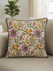 Designer Cotton Piping Cushion Cover Soft Decorative Throw Pillow Cover for <b>Sofa</b> Bed Couch Living Room Hotel Office Decor - Product Image 4