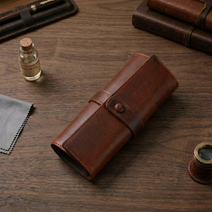 Hochwertige Leder-Uhrenrolle mit Fächern, luxuriöses Sammler-Reiseetui, Leder-Uhrenrolle zum Verkauf zum Großhandelspreis. - Product Image 2