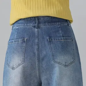 Jeans Casuales de Cintura Media para Mujer, Estilo Vintage, Corte Recto y Holgado, Marca Autumn Crystal - Product Image 5