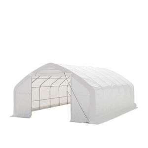 TMG ST2031V 20FT X 30FT Prefab Garage Storage Shelter Heavy Duty 17 oz <b>PVC</b> Cover Drive Door Straight Wall Peak <b>Ceiling</b> - Product Image 1