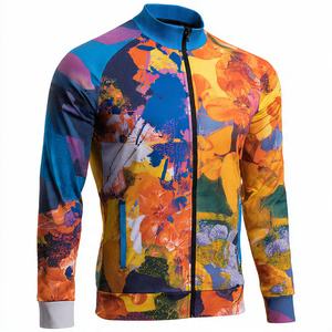 Sports Training Eco-friendly Canvas Quilted Sublimation Turn-down Collar Covered Button Autumn Men's Football Training Jacket - Product Image 2