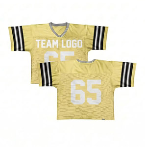 Jersey de Fútbol Americano Personalizado con Cuello en V, Color Morado y Naranja, Sublimado, de Malla Transpirable, Unisex, para Adultos, Manga Corta, Nombre del Equipo, Número 00 - Product Image 3