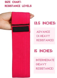Offre spéciale Bon marché Bandes de résistance antidérapantes Bandes de résistance à différents niveaux Jeu de bandes de résistance en tissu avec logo personnalisé - Product Image 2