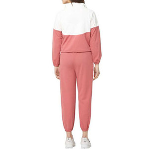 Women’s Casual Color Block Full <b>Zip</b> Tracksuit Set Fashion Sports Outfit 2 Piece Athletic Wear Cropped Zipper hoodie & Pant Set - Product Image 3
