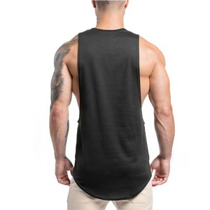 Nueva Camiseta Deportiva sin Mangas para Hombre, con Aberturas Laterales, 100% Algodón, Secado Rápido, Transpirable, para Entrenamiento, Deportiva, Lisa o Estampada, Venta al Por Mayor - Product Image 4