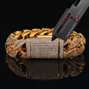 20mm Marquise Cuban Link Bracelet 925 Silver Moissanite Baguette Iced Out Luxury Statement Bracelet for <b>Men</b> Women Hip Hop - Product Image 3
