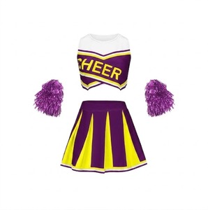 Ensemble d'uniformes de cheerleading personnalisés pour femmes adultes, impression numérique, 100 % polyester - Product Image 3