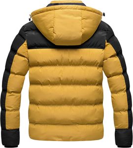 <b>Men's</b> Unisex Hooded Puffer <b>Jacket</b> Winter Breathable Waterproof Windproof Eco-Friendly Customizable High Quality Front - Product Image 2