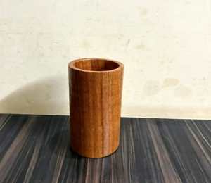 Panier de rangement multifonction moderne en bois d'acacia massif avec poignée en bois, organisateur de comptoir de cuisine - Product Image 2