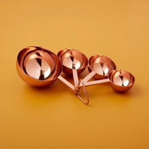 Premium Copper Measuring Cups Set Durable Food Safe Finish Rust Resistant Stackable Design Precise Kitchen Baking <b>Tools</b> - Product Image 5