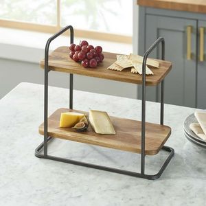 Plateaux rectangulaires en bois d'acacia pour apéritifs, fruits, décorations, grandes planches à fromage, assiettes à gâteaux, assiettes à collations, adaptées aux aliments - Product Image 6