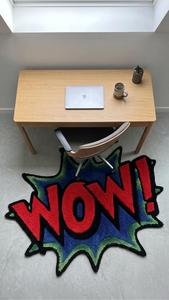 Alfombra Antideslizante de Lana Hecha a Mano con Patrón Geométrico Personalizado de Primera Calidad, Colorida y Decorativa para Sala de Estar, Dormitorio, Habitación Infantil - Product Image 3