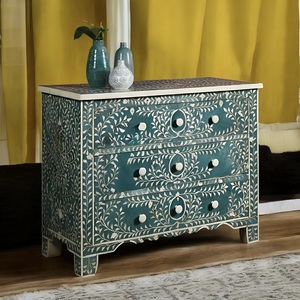 ILAHI's Bone Inlay <b>Drawer</b> Modern Design Agate Detailing <b>Storage</b> Portable Home Furniture - Product Image 1