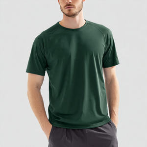 เสื้อยืดโพลีเอสเตอร์ถัก 100% แห้งเร็ว สำหรับผู้ชาย แขนสั้น คอกลม เสื้อยืดออกกำลังกาย เสื้อยืดฟิตเนส เสื้อยืดแห้งเร็ว - Product Image 5