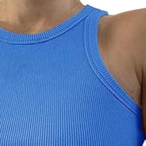 Débardeurs courts sans manches pour femmes en gros avec logo personnalisé – Nouvelle collection de crop tops tendance pour femmes - Product Image 2