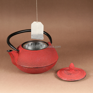 Kyusu 30 Oz Cast Iron <b>Tea</b> <b>Pot</b> <b>Set</b> in Red Color - Product Image 5