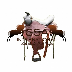 Silla de Montar Occidental de Cuero Genuino Portátil de Última Generación con Estructura de Plástico para Caballos y Jinete - Product Image 6