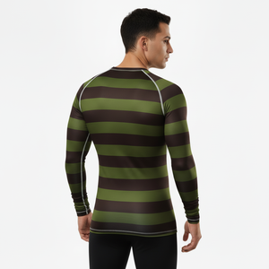 Anti UV Breathable MMA BJJ Boxing Rash Guard <b>Compression</b> <b>Shirt</b> with Custom Printing Eco Friendly Quick Dry Fabric for Men - Product Image 3