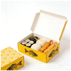 Boîte d'emballage personnalisée en papier alimentaire avec laminage mat et doublure en éponge pour Pastel de Nata, tartelettes aux œufs et biscuits, avec logo sur mesure - Product Image 4