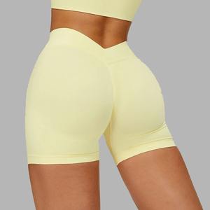 กางเกงขาสั้นกีฬาไร้ตะเข็บสำหรับผู้หญิง โยคะ เอวสูง ฟิตเนส เอวยางยืด กางเกงเลกกิ้งโยคะ แห้งเร็ว กางเกงขาสั้นปั่นจักรยาน กางเกงออกกำลังกาย กางเกงยิม - Product Image 2