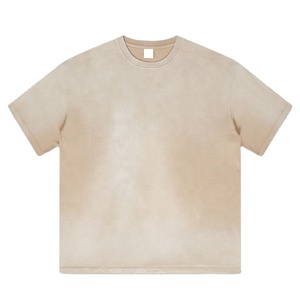 Totalmente personalizado al por mayor clásico cuello redondo lavado de piedra impreso personalizado y lavado ácido camisetas unisex Camiseta de algodón - Product Image 1