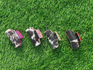 Pinza de garra de piel de vaca occidental de marca personalizada para mujer, pinzas para el pelo a la moda, accesorios para el cabello de vaquera - Product Image 4