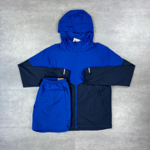 Conjunto de Chaqueta Cortavientos y Pantalones Cortos con Estampado Animal de Secado Rápido y Alta Calidad, Chaqueta con Cierre y Bolsillos Tipo Cargo, Ropa Deportiva Urbana de Poliéster para Hombre - Product Image 4