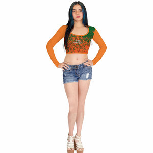 Casual Wear Clothing Women Crop <b>Top</b> T-Shirts Wholesale Women Crop <b>Top</b> T-Shirts Low Price Women Crop <b>Top</b> T-Shirts - Product Image 2