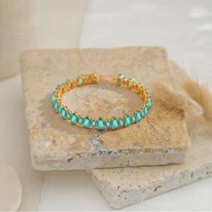 Pulsera con Dije de Esmeralda Cultivada en Laboratorio para Mujer, Plata de Ley 925, Oro, Elegante Gema Verde, Joyería de Lujo para Regalo de Fiesta para Ella - Product Image 3