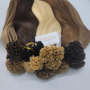 Extensiones de cabello humano 100% con punta plana superventas, cabello alineado con cutícula, longitud personalizada, estilo Natural - Product Image 3