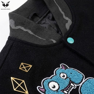 Nouvelle collection 2026 : Blousons universitaires de baseball confortables noirs et gris – Créez votre propre modèle – Meilleur fournisseur de vêtements d'hiver - Product Image 5